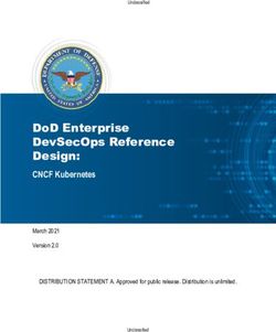 DOD ENTERPRISE DEVSECOPS REFERENCE DESIGN: CNCF KUBERNETES MARCH 2021 ...