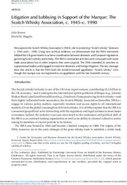 Litigation and Lobbying in Support of the Marque: The Scotch Whisky Association, c. 1945-c. 1990 - Cambridge ...