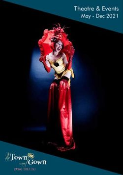 Theatre & Events May - Dec 2021 - Town and Gown
