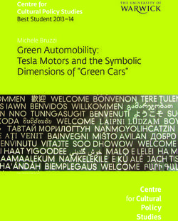 Green Automobility: Tesla Motors and the Symbolic Dimensions of "Green Cars" - Michele Bruzzi