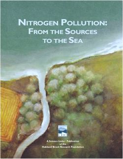 NITROGEN POLLUTION: FROM THE SOURCES TO THE SEA - A Science Links Publication of