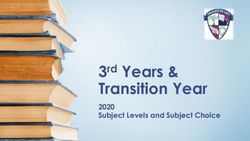 Transition Year 3rd Years & - 2020 Subject Levels and Subject Choice - Coláiste De Lacy
