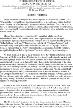 FIVE GOSPELS BUT NO GOSPEL JESUS AND THE SEMINAR