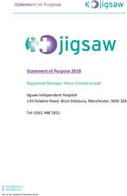 Statement of Purpose 2018 - Registered Manager: Mara Chenda-Joseph Jigsaw Independent Hospital 143 Palatine Road, West Didsbury, Manchester, M20 ...
