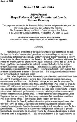 Snake-Oil Tax Cuts Harpel Professor of Capital Formation and Growth