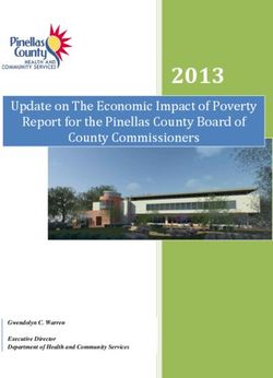 2013 Update on The Economic Impact of Poverty Report for the Pinellas County Board of County Commissioners
