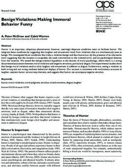 Benign Violations: Making Immoral Behavior Funny
