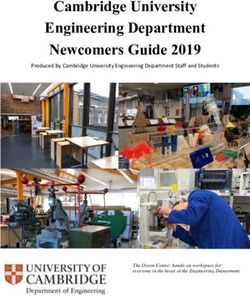 Cambridge University Engineering Department Newcomers Guide 2019 - Produced by Cambridge University Engineering Department Staff and Students ...