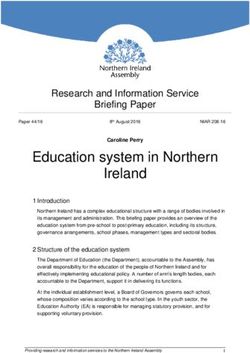 Education system in Northern Ireland - Research and Information Service Briefing Paper - NI Assembly