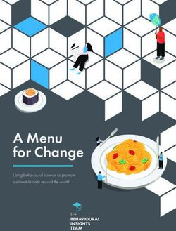 A Menu for Change Using behavioural science to promote sustainable diets around the world - The Behavioural Insights Team