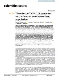 The effect of COVID19 pandemic restrictions on an urban rodent population