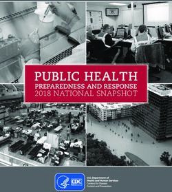 PUBLIC HEALTH PREPAREDNESS AND RESPONSE 2018 NATIONAL SNAPSHOT - CDC