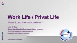 Work Life / Privat Life - Where do you draw the boundaries? Leila J. Gisin University of Applied Sciences and Arts Lucerne - Swisscom