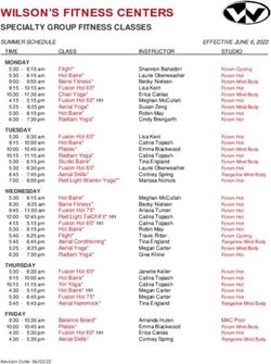 WILSON'S FITNESS CENTERS - SPECIALTY GROUP FITNESS CLASSES