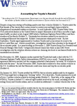 Accounting for Toyota's Recalls