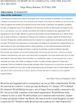 RETHINKING EUROPE IN SCANDINAVIA AND THE BALTIC SEA REGION - Calenda