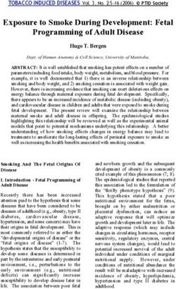 Exposure to Smoke During Development: Fetal Programming of Adult Disease