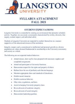 SYLLABUS ATTACHMENT FALL 2021 - STUDENT EXPECTATIONS - Langston University!