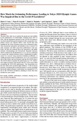 How Much the Swimming Performance Leading to Tokyo 2020 Olympic Games Was Impaired Due to the Covid-19 Lockdown?