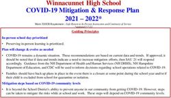 Winnacunnet High School COVID-19 Mitigation & Response Plan