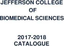 JEFFERSON COLLEGE OF BIOMEDICAL SCIENCES - 2017-2018 CATALOGUE
