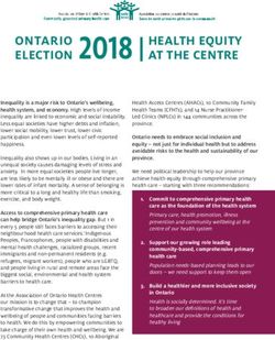 ELECTION 2018 HEALTH EQUITY - AT THE CENTRE - Association of ...