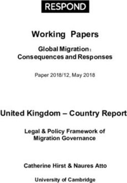 UNITED KINGDOM - COUNTRY REPORT - GLOBAL MIGRATION: CONSEQUENCES AND RESPONSES LEGAL & POLICY FRAMEWORK OF - DIVA