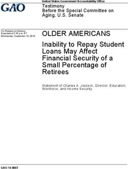 OLDER AMERICANS Inability to Repay Student Loans May Affect Financial Security of a Small Percentage of Retirees