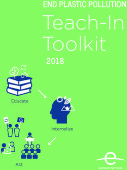 Teach-In Toolkit END PLASTIC POLLUTION - Educate - Earth Day Network