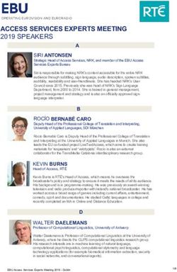 ACCESS SERVICES EXPERTS MEETING - 2019 SPEAKERS - EBU