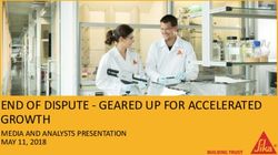 END OF DISPUTE - GEARED UP FOR ACCELERATED GROWTH - MEDIA AND ANALYSTS PRESENTATION MAY 11, 2018 - Sika Group