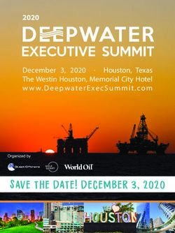 Save the Date! December 3, 2020 - 2020 December 3, 2020 . Houston, Texas The Westin Houston, Memorial City Hotel - Deepwater Executive Summit