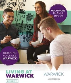 LIVING AT WARWICK WARWICK - THERE'S NO PLACE LIKE - University of Warwick