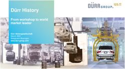 Dürr History From workshop to world market leader - Dürr Aktiengesellschaft March 2021 Bietigheim-Bissingen www.durr-group.com - Dürr Group