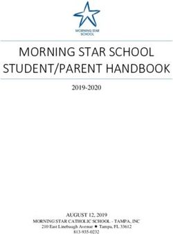 MORNING STAR SCHOOL STUDENT/PARENT HANDBOOK 2019-2020 - AUGUST 12, 2019