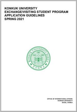 KONKUK UNIVERSITY EXCHANGE/VISITING STUDENT PROGRAM APPLICATION GUIDELINES SPRING 2021