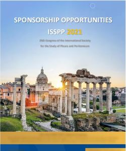 SPONSORSHIP OPPORTUNITIES ISSPP 2021 - 2ND Congress of the International Society for the Study of Pleura and Peritomeum
