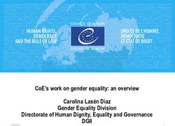 COE'S WORK ON GENDER EQUALITY: AN OVERVIEW CAROLINA LASÉN DIAZ GENDER EQUALITY DIVISION - DIRECTORATE OF HUMAN DIGNITY, EQUALITY AND GOVERNANCE ...