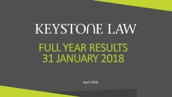FULL YEAR RESULTS 31 JANUARY 2018 - April 2018 - Keystone Law