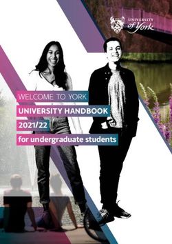 UNIVERSITY HANDBOOK 2021/22 for undergraduate students - WELCOME TO YORK