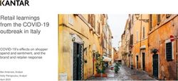 Retail learnings from the COVID-19 outbreak in Italy - COVID-19's effects on shopper spend and sentiment, and the brand and retailer response ...
