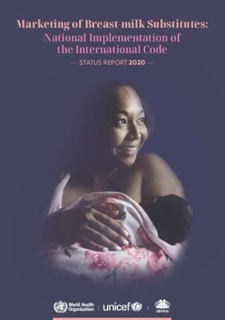 Marketing of Breast milk Substitutes: National Implementation of the International Code - World Health Organization