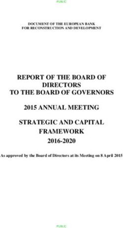 REPORT OF THE BOARD OF DIRECTORS TO THE BOARD OF GOVERNORS - EBRD