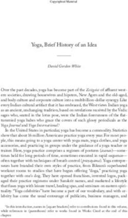 Yoga, Brief History of an idea