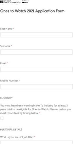ELIGIBILITY - Edinburgh TV Festival