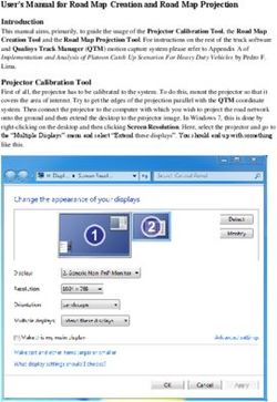 User's Manual for Road Map Creation and Road Map Projection