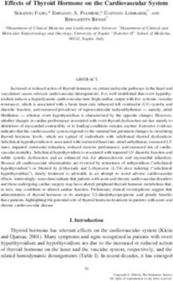 Effects of Thyroid Hormone on the Cardiovascular System