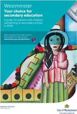 Westminster Your choice for secondary education A guide for parents with children transferring to secondary school in 2019