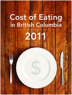 2011 Cost of Eating in British Columbia