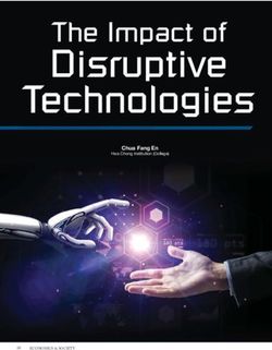 Disruptive The Impact of - Technologies - economics & society